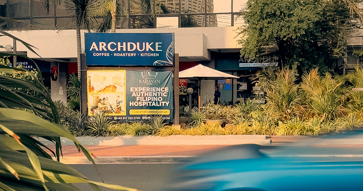 Archduke Coffee exterior view from Chino Roces Avenue, a specialty cafe near Makati Medical Center
